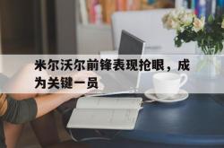 开云体育app-米尔沃尔前锋表现抢眼,成为关键一员的简单介绍